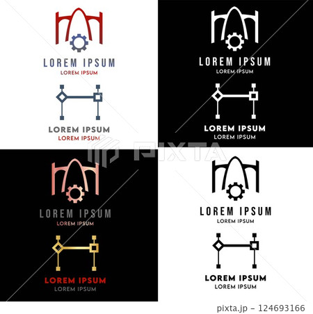 abstract Real estate logo design set. vector 124693166