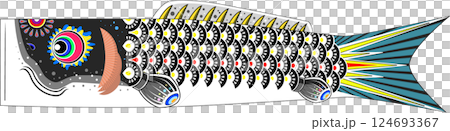 男孩節鯉魚旗向量插圖 124693367