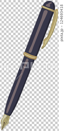 万年筆 文房具 ベクター素材 124693418