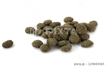 pellets fish food for aquarium 124693483