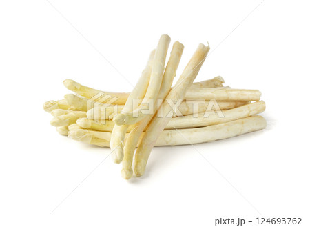 White Asparagus Isolated, Raw Garden Vegetables Bunch, Edible Sprouts of Asparagus Officinalis White Asparagus Isolated, Raw Garden Vegetables Bunch, Edible Sprouts of Asparagus Officinalis 124693762