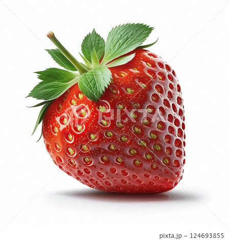 Strawberry on white background. Healthy food concept 124693855