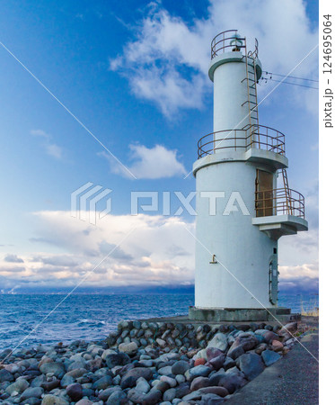 Heda Lighthouse on Izu Coastline in Japan 124695064