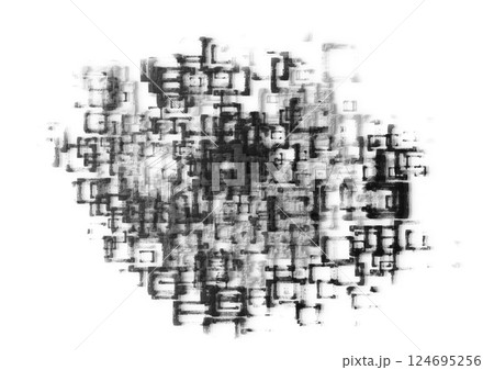 抽象的　水墨画　背景素材 124695256