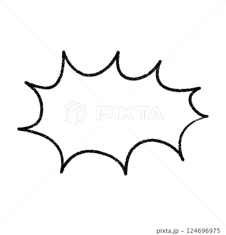 Boom! Comic speech bubble with explosive burst effect. Superhero manga balloon and bomb pop frame. Flat vector illustration isolated on white background. 124696975