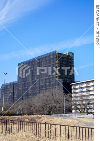 マンション大規模修繕工事　外壁工事 124697288
