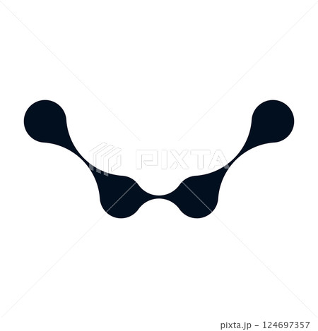 Organic connect pattern with metaball molecules. Geometric blob shapes and fluid dots. Flat vector illustration isolated on white background. Organic connect pattern with metaball molecules. Geometric blob shapes and fluid dots. Flat vector illustration isolated on white background. 124697357