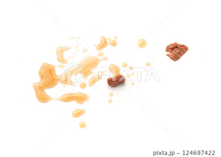 Wet Pet Food Isolated, Cat Diet, Puppy Food Brown Pieces Pile, Dog Meal, Pet Dinner Wet Pet Food Isolated, Cat Diet, Puppy Food Brown Pieces Pile, Dog Meal, Pet Dinner 124697422