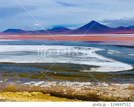 Red Lake Laguna Colorada, Bolivia. Red Lake Laguna Colorada, Bolivia. 124697512