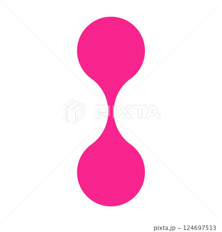 Pink circle blob connect pattern. Organic morphing shapes and logo dots. Flat vector illustration isolated on white background. Pink circle blob connect pattern. Organic morphing shapes and logo dots. Flat vector illustration isolated on white background. 124697513