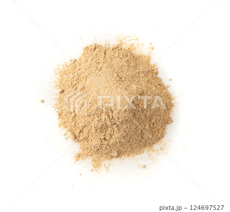 Maca powder isolated, dry Peruvian ginseng powder, ground ayak willku superfood, organic Maca powder isolated, dry Peruvian ginseng powder, ground ayak willku superfood, organic 124697527