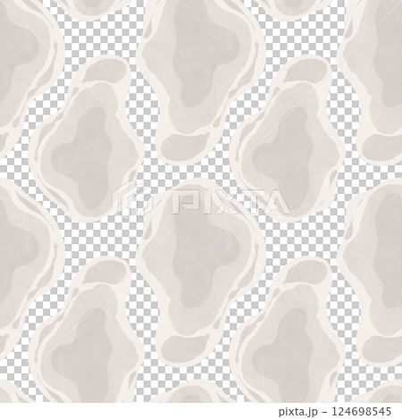 Seamless pattern of watercolor spots. Beige stones and puddles of liquid. Animal shrug pattern. Round soft shapes. Watercolor illustration. Hand drawing. High quality illustration Seamless pattern of watercolor spots. Beige stones and puddles of liquid. Animal shrug pattern. Round soft shapes. Watercolor illustration. Hand drawing. High quality illustration 124698545