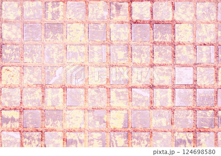 Checkered warm bright surface with pink pale colors 124698580