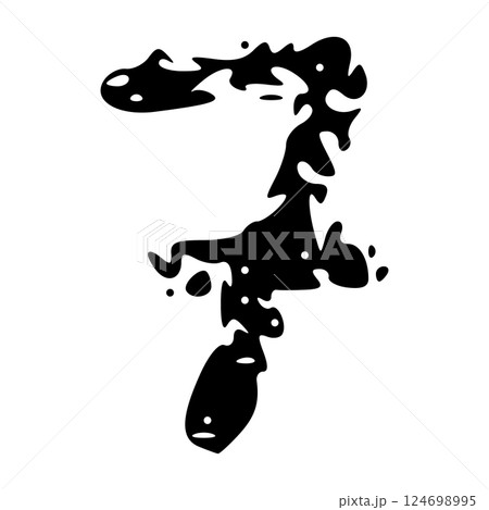 Grunge numbers 1,2 with rough brush texture acrylic. Hand-painted spray ink effect, doodle calligraphy font. Flat illustration isolated on white. Grunge numbers 1,2 with rough brush texture acrylic. Hand-painted spray ink effect, doodle calligraphy font. Flat illustration isolated on white. 124698995