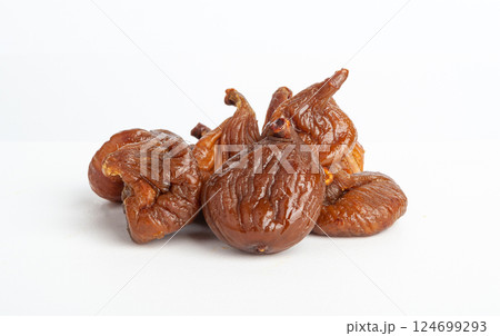 Dry Fig, Dried Ficus Carica Fruit, Sweet Healthy Diet, Tropical Dessert, Wrinkled Dehydrated Snack 124699293