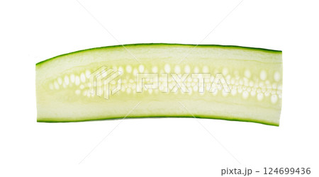 Cucumber cut isolated, cucumber slices macro, green vegetable cuts for salad isolated, healthy fresh pieces Cucumber cut isolated, cucumber slices macro, green vegetable cuts for salad isolated, healthy fresh pieces 124699436