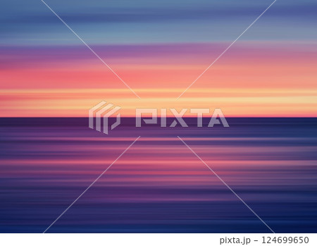 Vector Illustration of an Abstract Background Depicting a Peaceful Ocean Scene During Twilight Vector Illustration of an Abstract Background Depicting a Peaceful Ocean Scene During Twilight 124699650