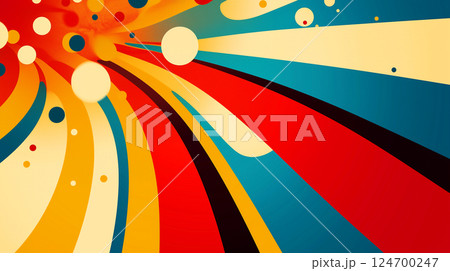カラフルでポップなイメージの背景素材 124700247
