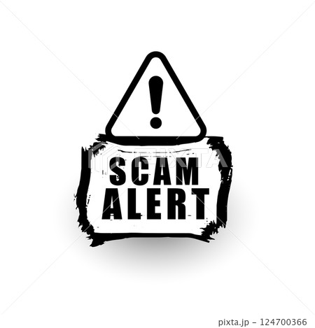 get your technology safe with scam alert alarm background 124700366