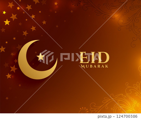 eid mubarak islamic festival shiny background with crescent and star eid mubarak islamic festival shiny background with crescent and star 124700386