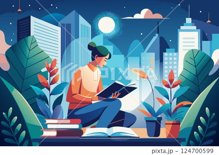 Education,wisdom,knowledge.Student reads an open book Education,wisdom,knowledge.Student reads an open book 124700599