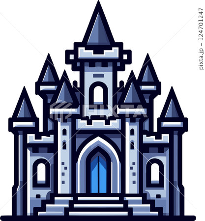 シンプルなお城のアイコン 124701247
