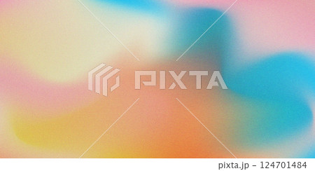 Abstract light orange and teal vibrant mesh gradient colors background with grainy noise texture. Soft trendy y2k grain backdrop for mobile apps, ui design, banner, poster, business concept 124701484