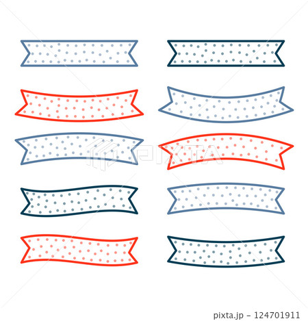 hand drawn colorful ribbon stripe background in collection 124701911