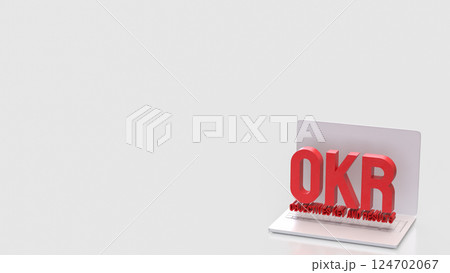 The OKR or  Objective and Key Results for Business concept 3d Rendering. 124702067