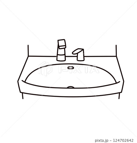 洗面台のイラスト 洗面台のイラスト 124702642