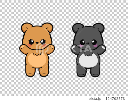 Bear illustration character Bear illustration character 124702878