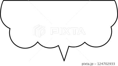 シンプルな吹き出し シンプルな吹き出し 124702933