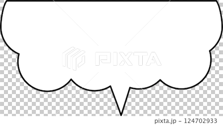 シンプルな吹き出し シンプルな吹き出し 124702933