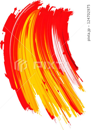 赤と黄色のブラシストロークテクスチャ 赤と黄色のブラシストロークテクスチャ 124702975