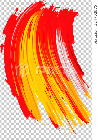 赤と黄色のブラシストロークテクスチャ 赤と黄色のブラシストロークテクスチャ 124702975