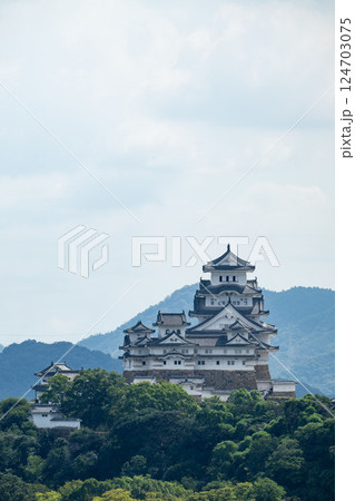 兵庫県/ 遠景で見る美しい世界遺産秋の「姫路城」 兵庫県/ 遠景で見る美しい世界遺産秋の「姫路城」 124703075