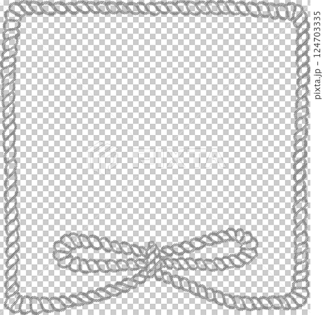 Rope frame with large grey ribbon 124703335