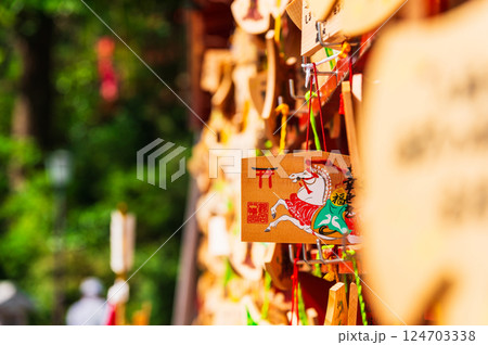 鎌倉 鶴岡八幡宮の絵馬 ※2014年10月撮影 鎌倉 鶴岡八幡宮の絵馬 ※2014年10月撮影 124703338