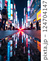 雨の日の歩道 124704147