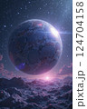 美しい宇宙に浮かぶ神秘的な惑星 124704158