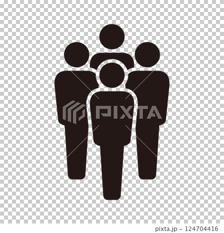4人のピクトグラムアイコン 124704416