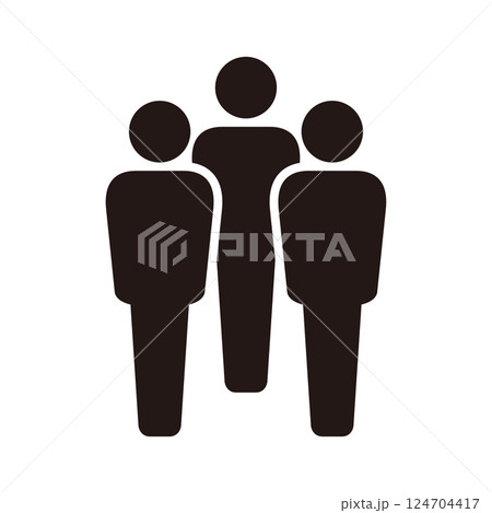 3人のピクトグラムアイコン 124704417