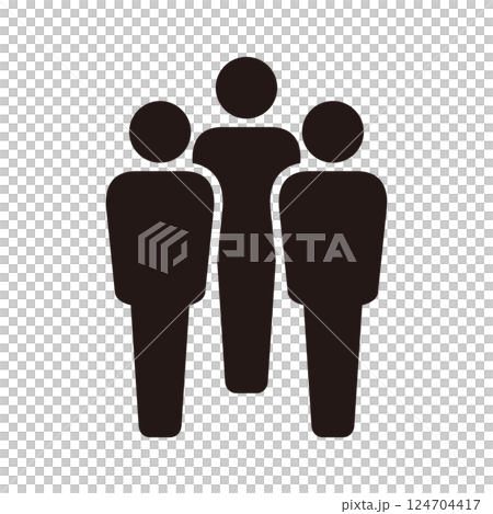 3人のピクトグラムアイコン 124704417