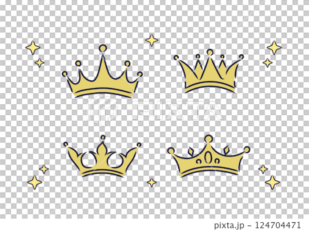 Stylish crown and tiara set 124704471