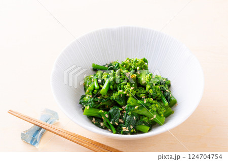 菜の花の辛子醤油和え 菜の花の辛子醤油和え 124704754