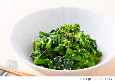 菜の花の辛子醤油和え 菜の花の辛子醤油和え 124704755