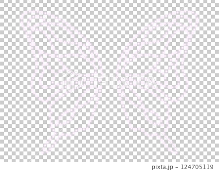 蝴蝶翅膀的虛線插圖 124705119
