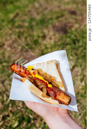 Sausage Sizzle BBQ in Australia Sausage Sizzle BBQ in Australia 124705460