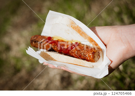 Sausage Sizzle BBQ in Australia 124705466