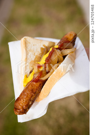 Sausage Sizzle BBQ in Australia Sausage Sizzle BBQ in Australia 124705468